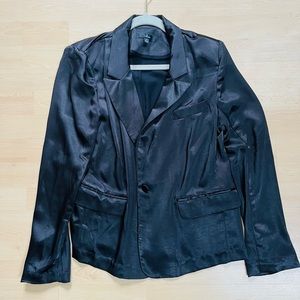 Lulus black silky blazer- size small